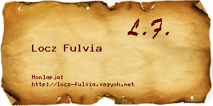 Locz Fulvia névjegykártya